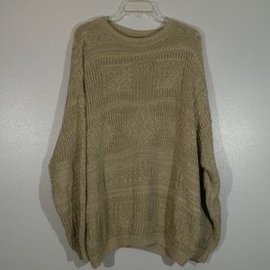 Benellon Over-sized Tan Knit Sweater - XL